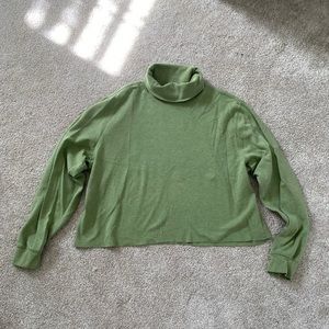 Lands End Green Turtleneck